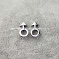 2016 Joyería Popular Productos Símbolos Sexuales Titanium Stud Earrings Unisex ZZE013